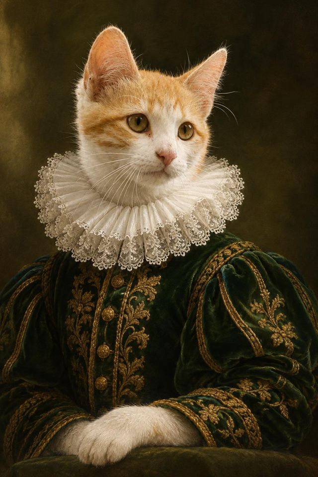 Renaissance pet portrait example: Renaissance Darling