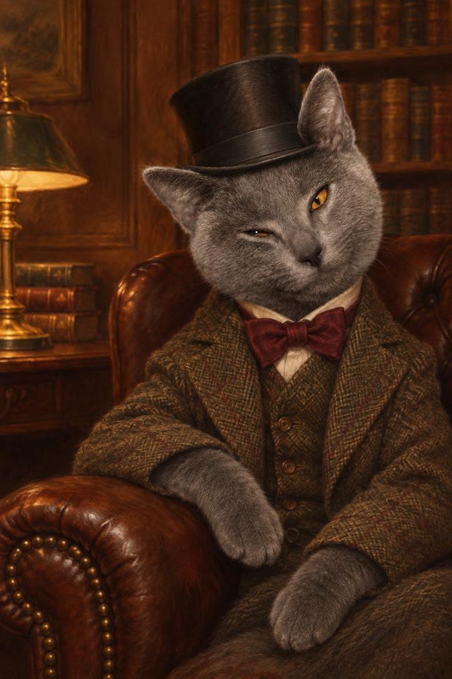 Victorian pet portrait example: The Distinguished Gentle-pet