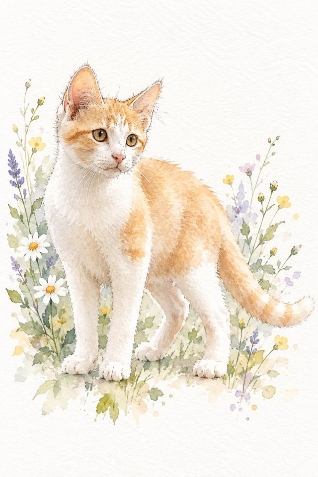Watercolor pet portrait example: Watercolor Dream